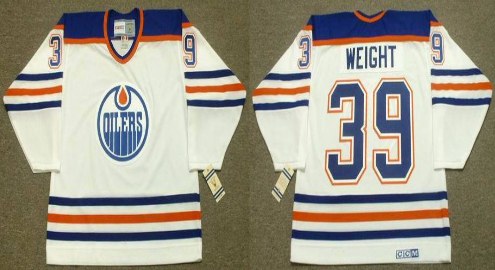 2019 Men Edmonton Oilers 39 Weight White CCM NHL jerseys
